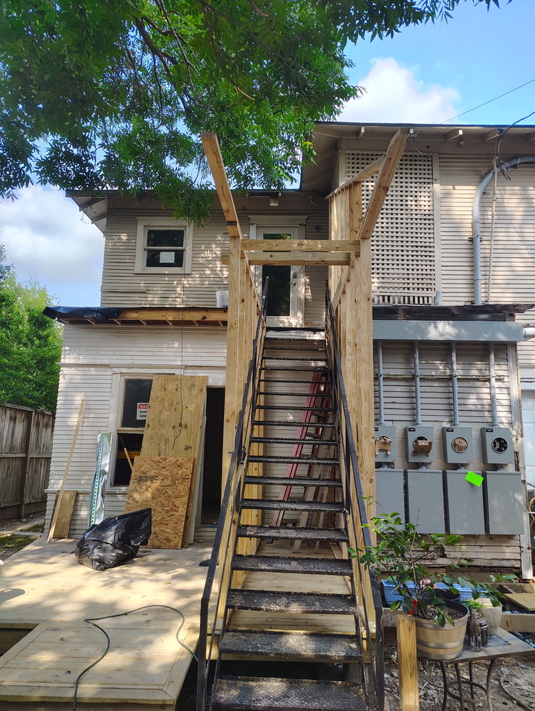 The Heights rear second-level addition during construction